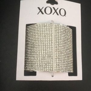Xoxo silver pave cuff